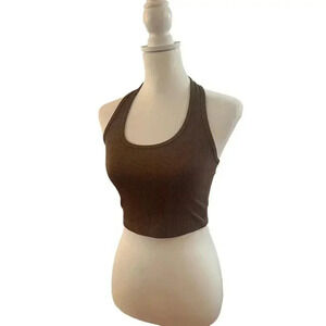 DIVIDED CROP HALTER TOP SIZE SMALL